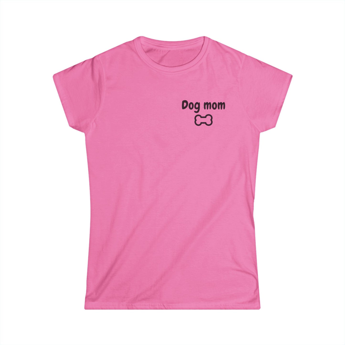 Fun Bulldog Graphic Women's Softstyle Tee, Pet Lover Gift, Casual Outfit, Dog Mom Shirt, Birthday Gift