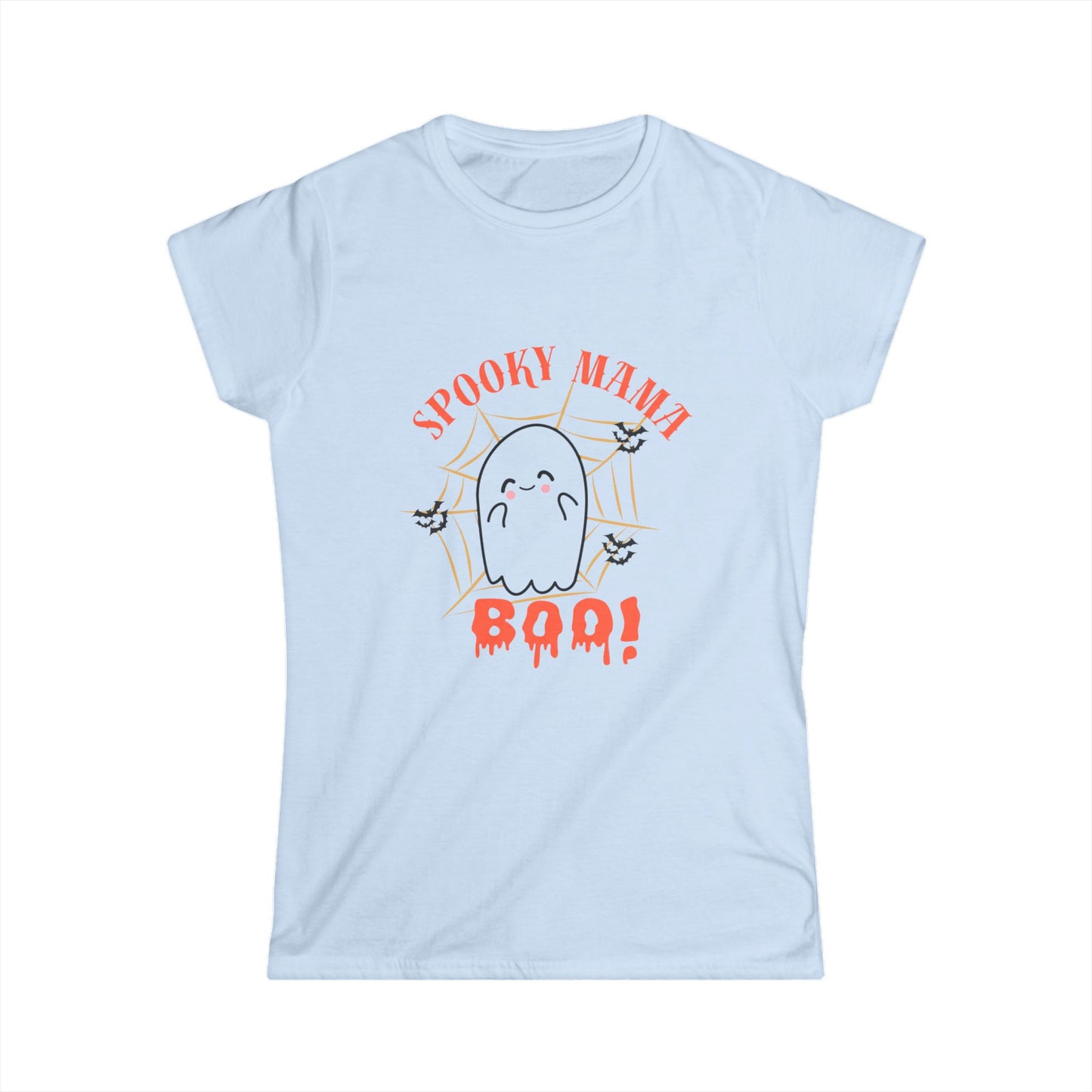 Spooky Mama Halloween Tee, Boo Shirt, Women's Graphic T-Shirt, Halloween Costume Top, Cute Ghost Tee, Fall Festivities Shirt