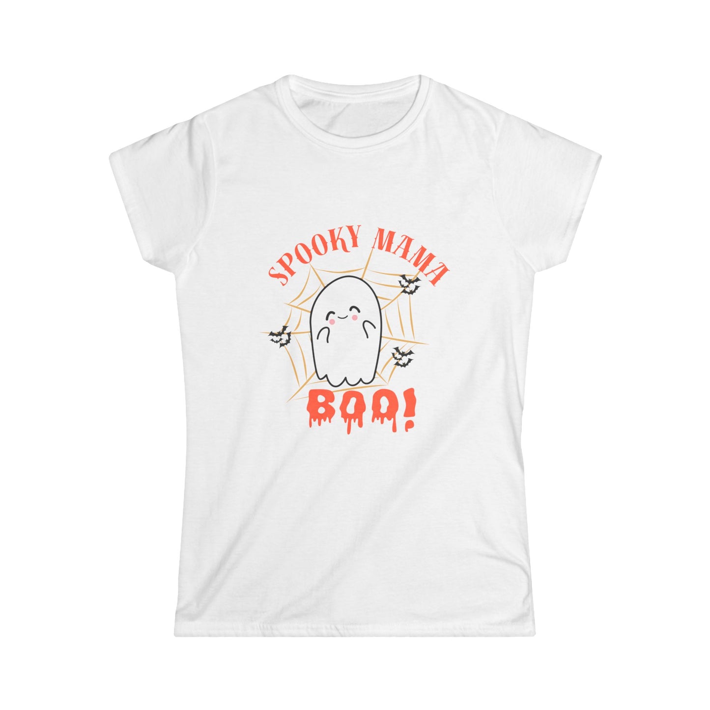 Spooky Mama Halloween Tee, Boo Shirt, Women's Graphic T-Shirt, Halloween Costume Top, Cute Ghost Tee, Fall Festivities Shirt