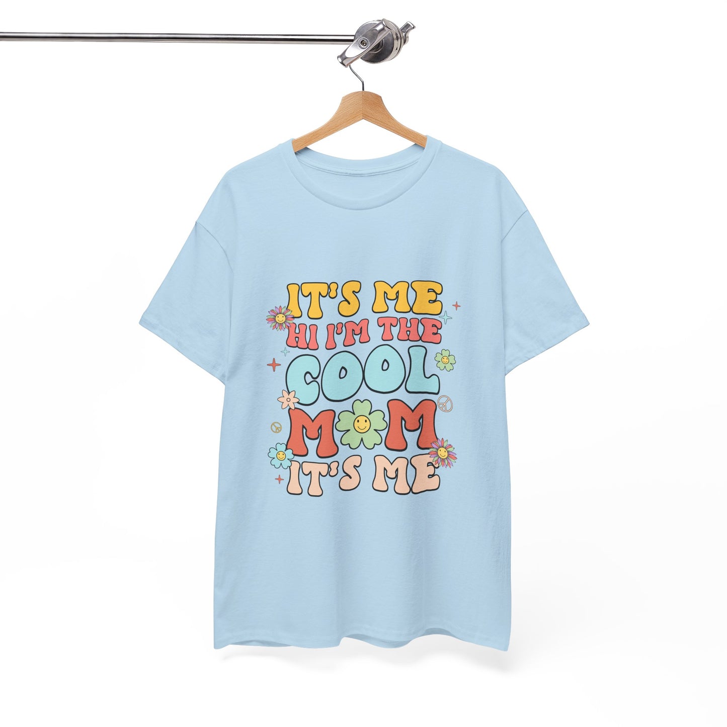 Cool Mom Unisex Heavy Cotton Tee, Fun Gift for Moms, Casual Wear, Summer Shirt, Birthday Gift, Relaxed Style