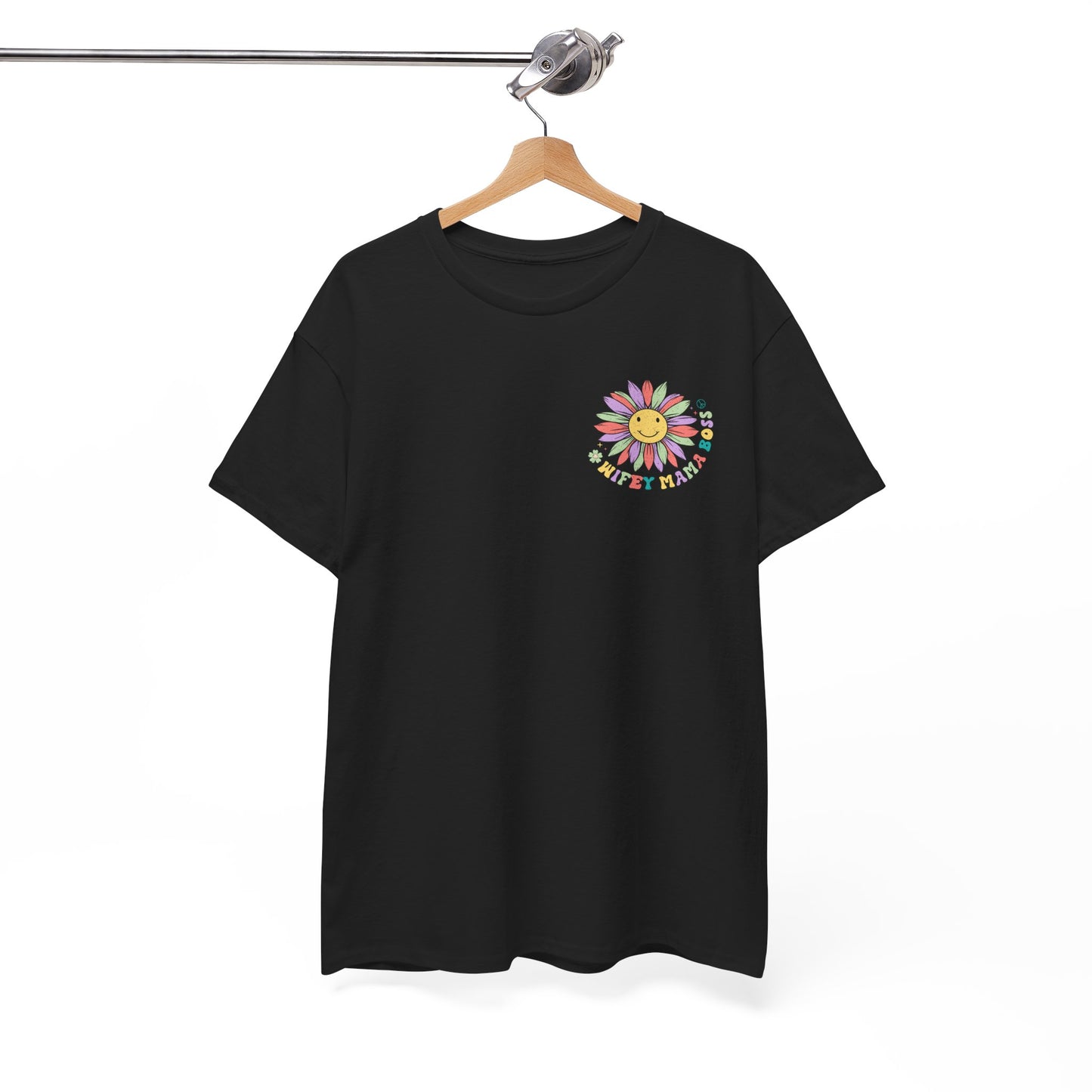 Colorful Daisy Graphic Tee for Everyday Wear, Casual Summer Shirt, Gift for Friends, Fun Style, Unisex Heavy Cotton Tee