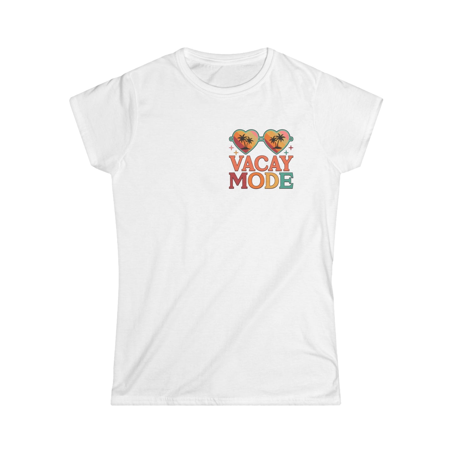 Vacay Mode Women's Softstyle Tee | Cute Vacation T-Shirt, Summer Top, Travel Shirt, Holiday Gift, Casual Wear