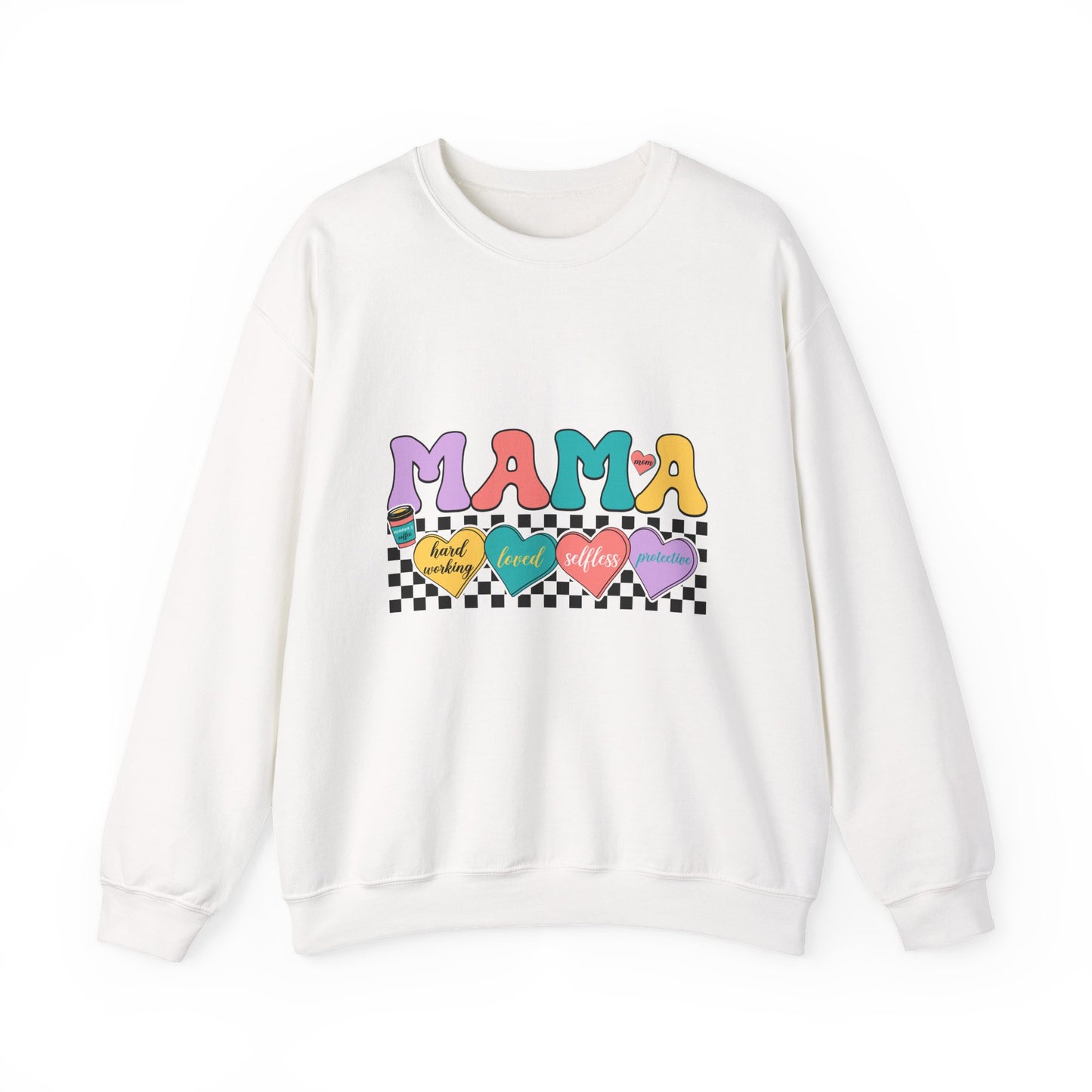 Colorful 'MAMA' Crewneck Sweatshirt, Cozy Gift for Moms, Mother's Day Apparel, Everyday Comfort Wear, Family Vibes
