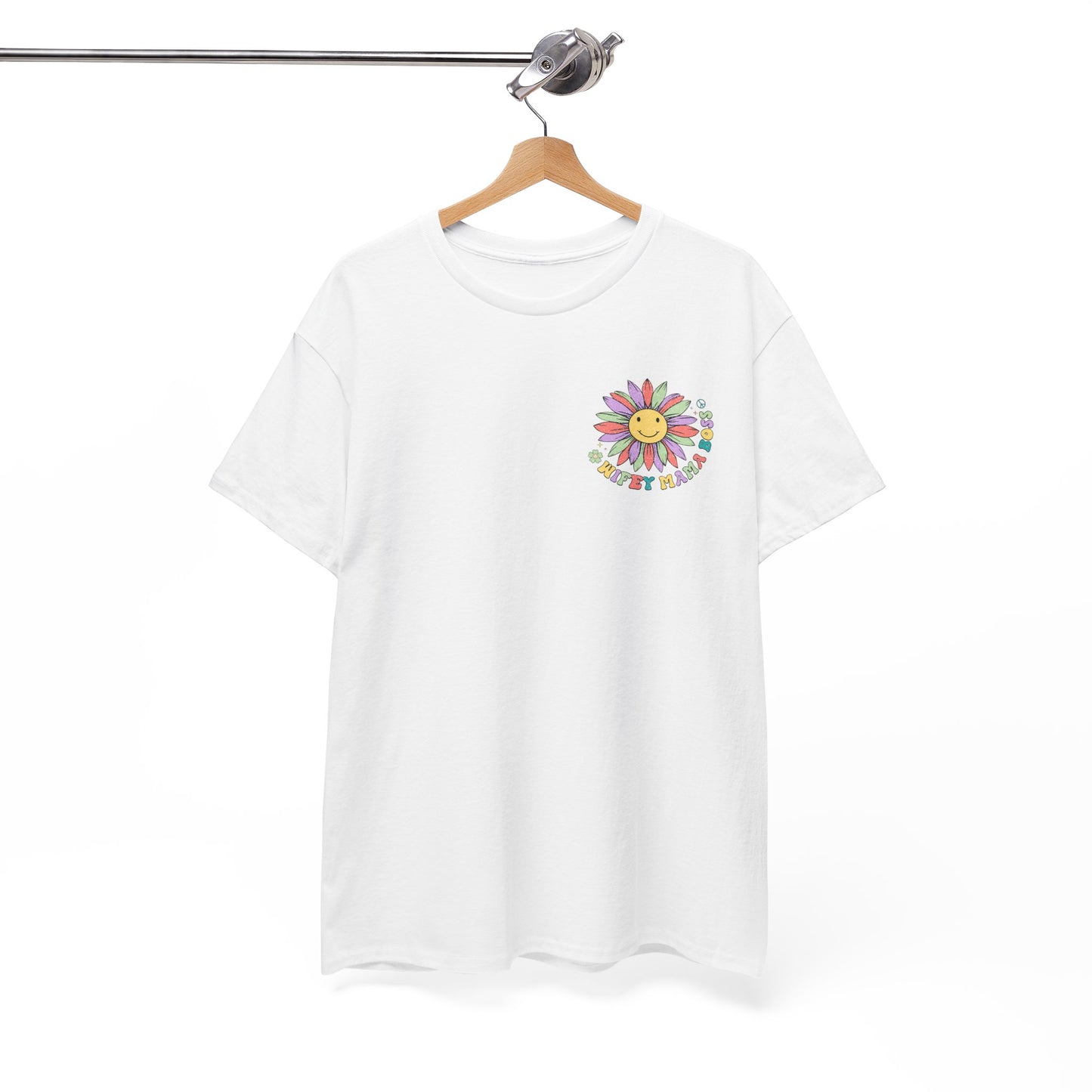 Colorful Daisy Graphic Tee for Everyday Wear, Casual Summer Shirt, Gift for Friends, Fun Style, Unisex Heavy Cotton Tee