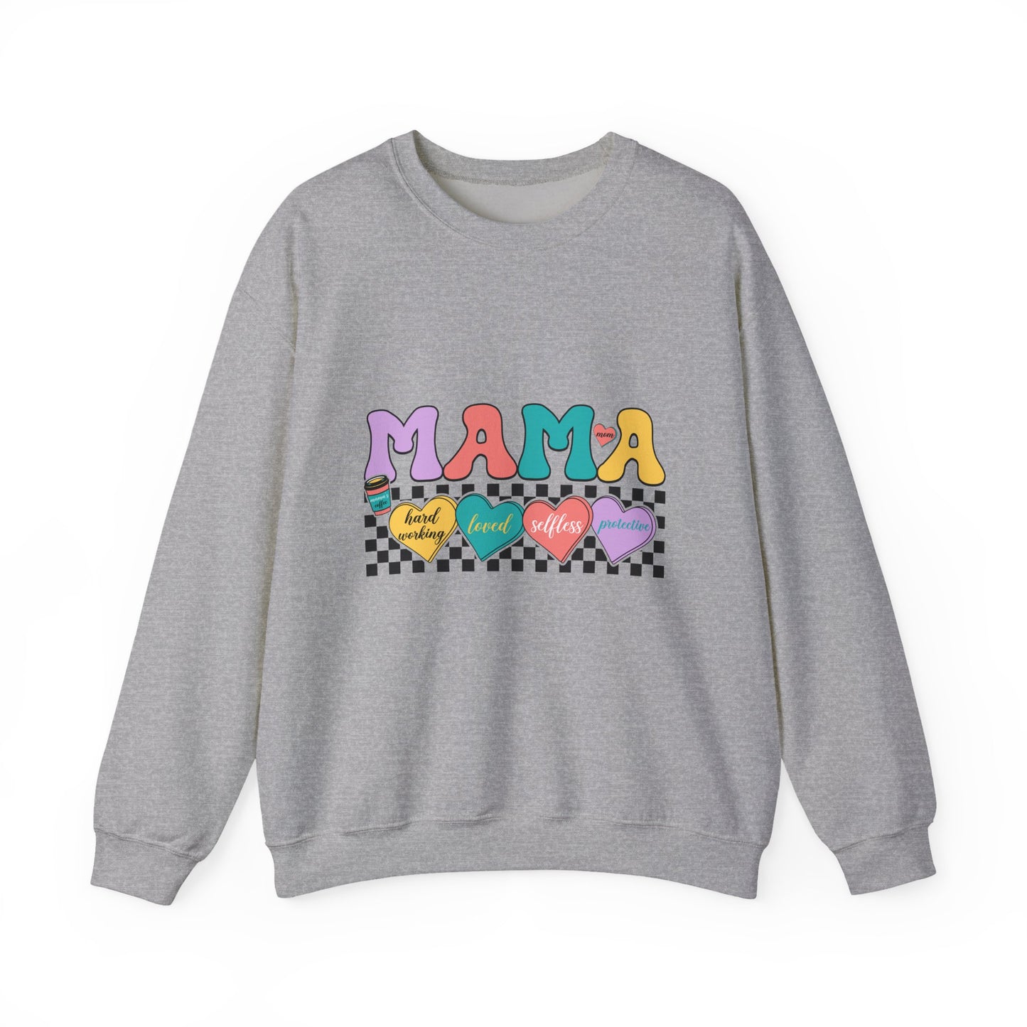 Colorful 'MAMA' Crewneck Sweatshirt, Cozy Gift for Moms, Mother's Day Apparel, Everyday Comfort Wear, Family Vibes