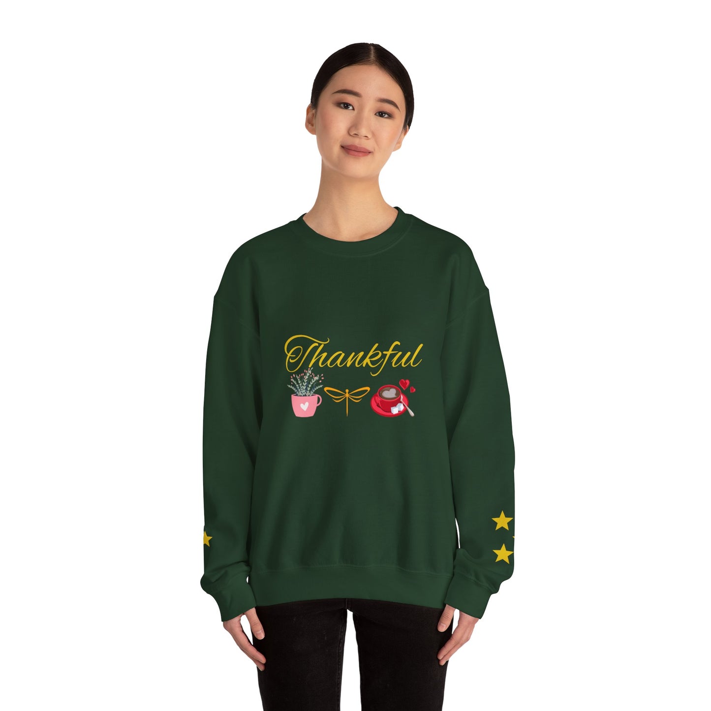 Thankful Crewneck Sweatshirt, Cozy Sweatshirt, Fall Fashion, Thanksgiving Gift, Unisex Crewneck, Everyday Casual Wear