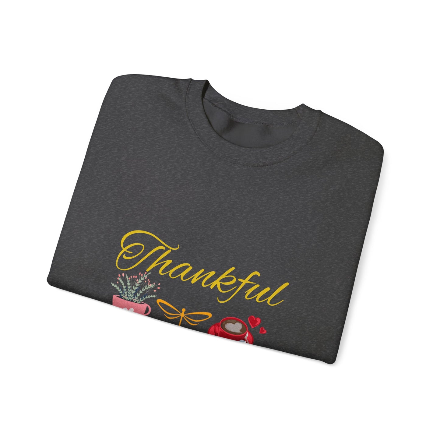 Thankful Crewneck Sweatshirt, Cozy Sweatshirt, Fall Fashion, Thanksgiving Gift, Unisex Crewneck, Everyday Casual Wear