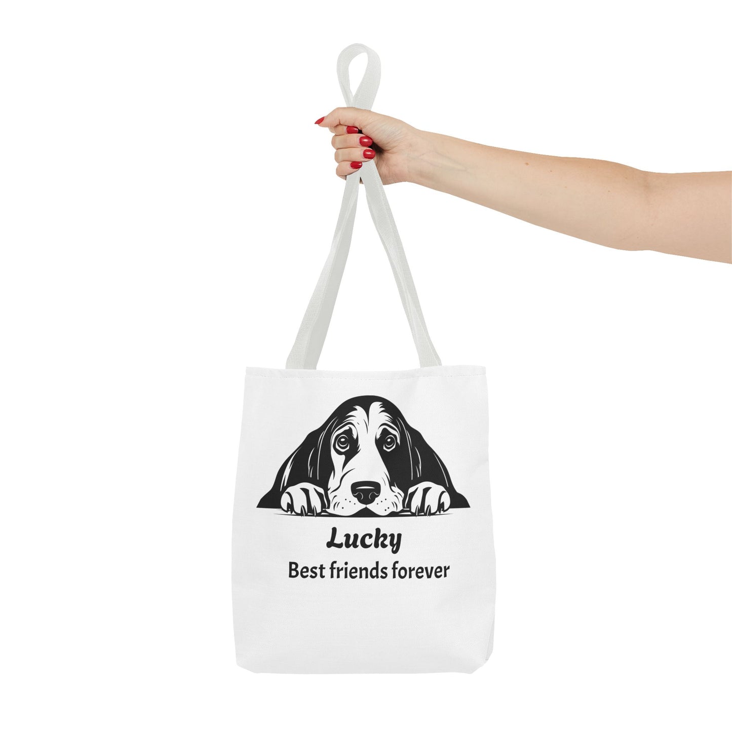 Lucky Dog Tote Bag - Best Friends Forever - Personalized Pet Lover Gift, Eco-Friendly Bag for Dog Owners, Cute Animal Lover Accessory