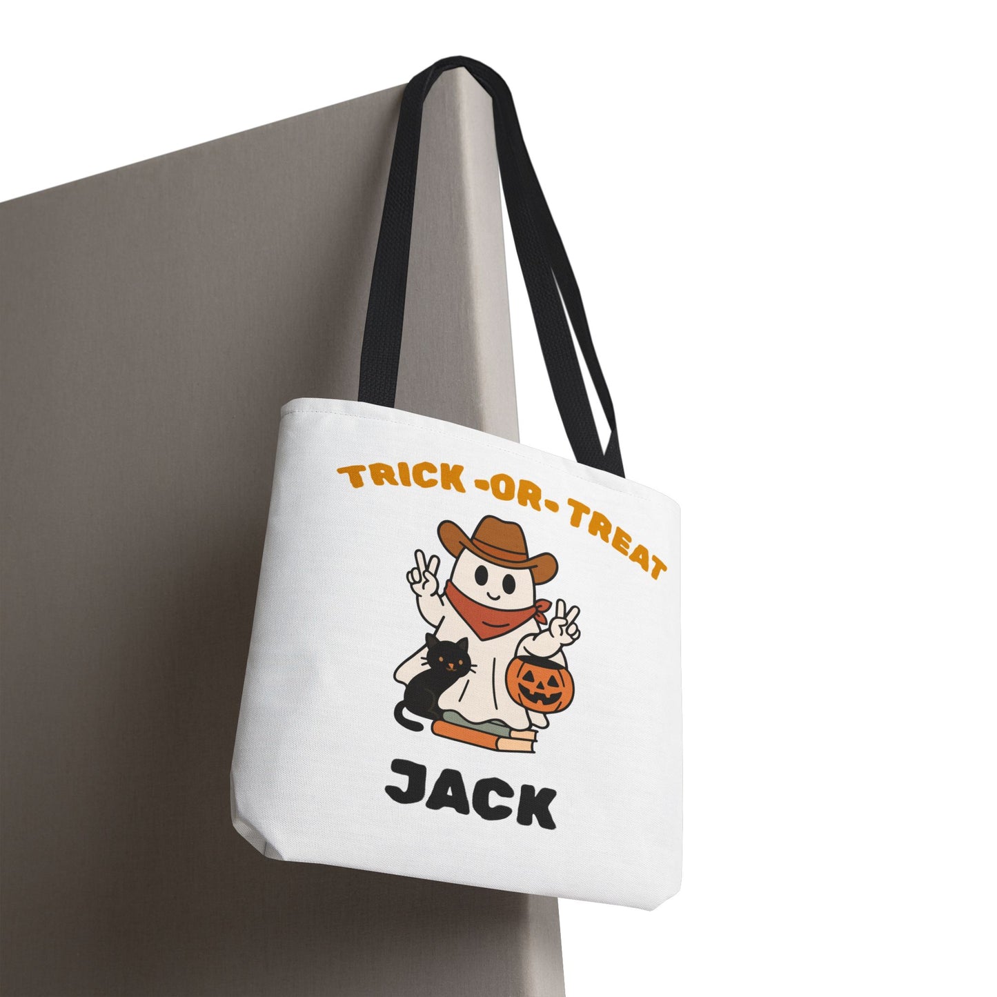 Halloween Tote Bag, Trick or Treat Bag, Funny Pumpkin Bag, Cute Halloween Accessory, Gift for Kids & Adults