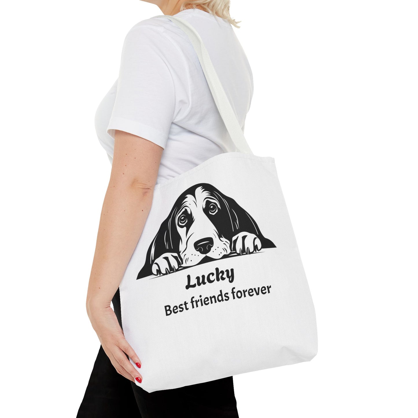 Lucky Dog Tote Bag - Best Friends Forever - Personalized Pet Lover Gift, Eco-Friendly Bag for Dog Owners, Cute Animal Lover Accessory