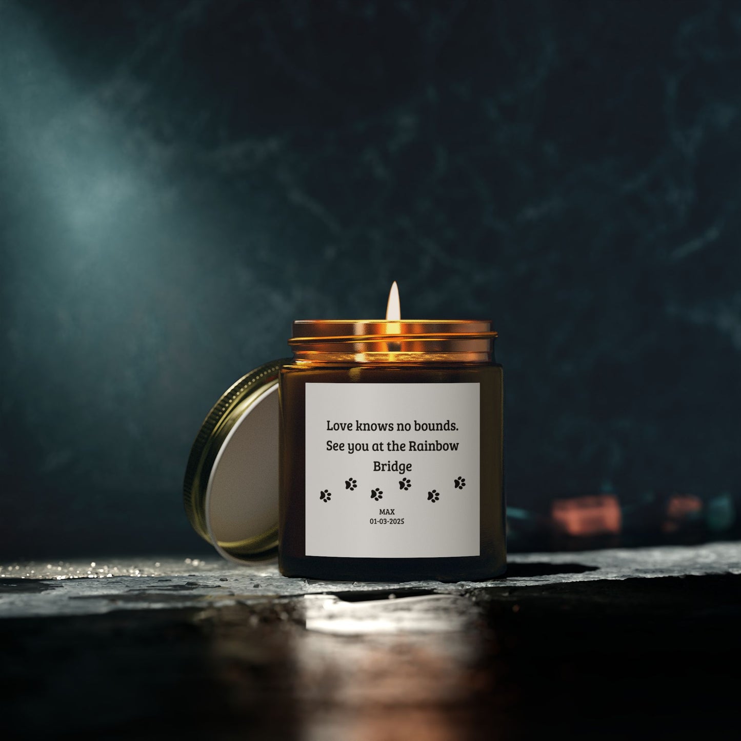 Coconut Apricot Scented Candles | Love Knows No Bounds | Memorial Gift, Relaxation, Home Decor, Wedding Favors, Gift for Her