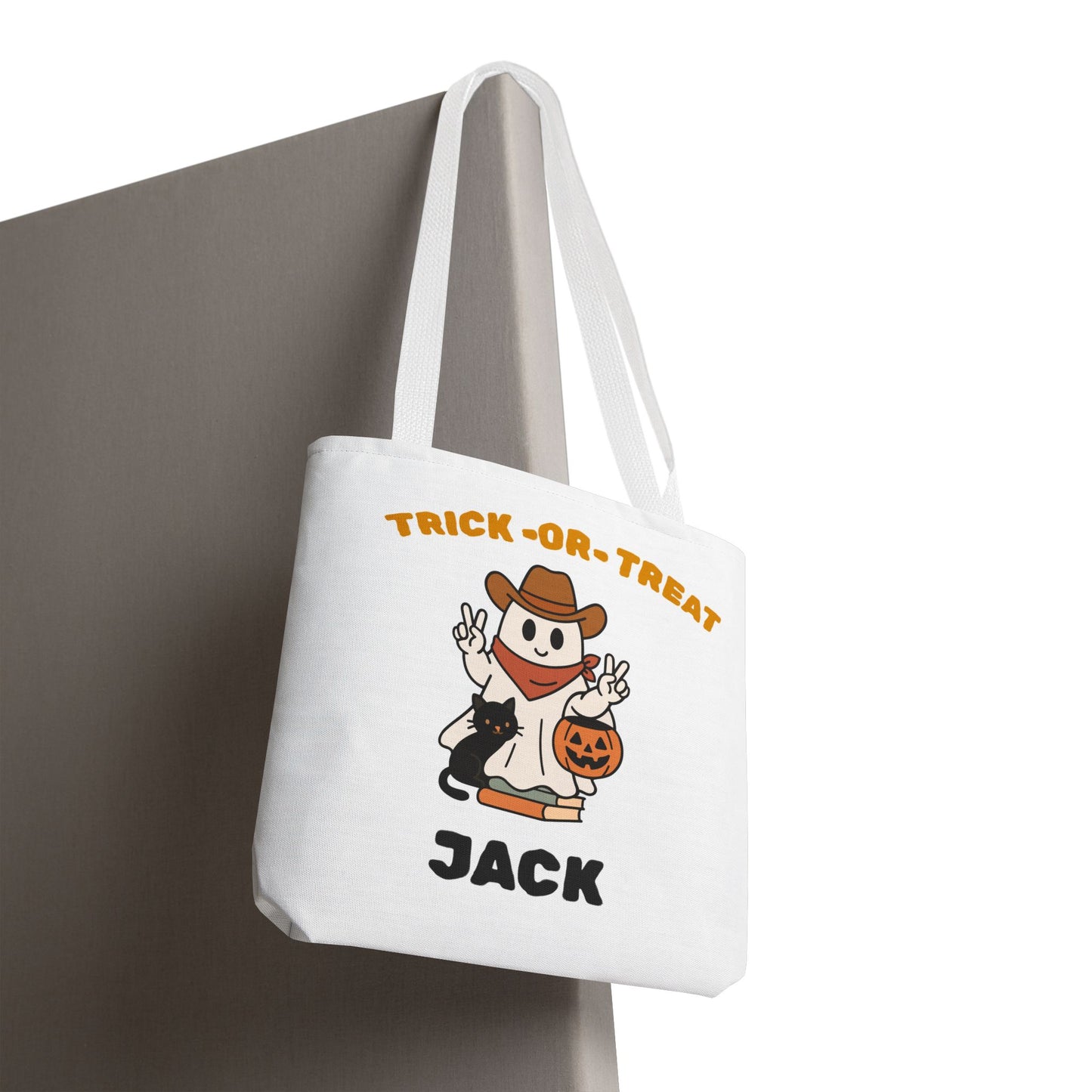 Halloween Tote Bag, Trick or Treat Bag, Funny Pumpkin Bag, Cute Halloween Accessory, Gift for Kids & Adults