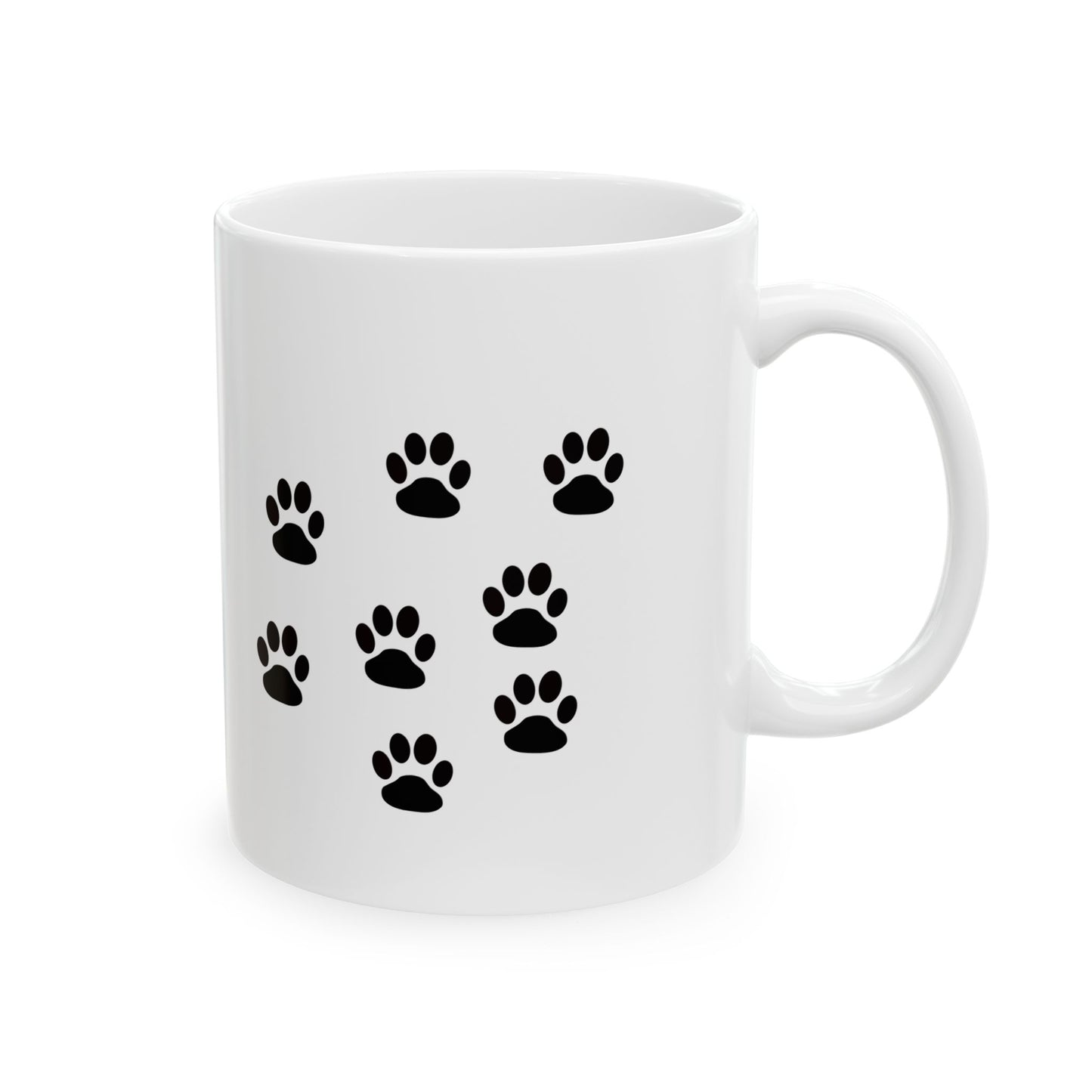 Dog Lover's Ceramic Mug, Cute Puppy Coffee Cup, Pet Owner Gift, Paw Print Design, Ideal for Birthdays, Holidays, and Home Decor