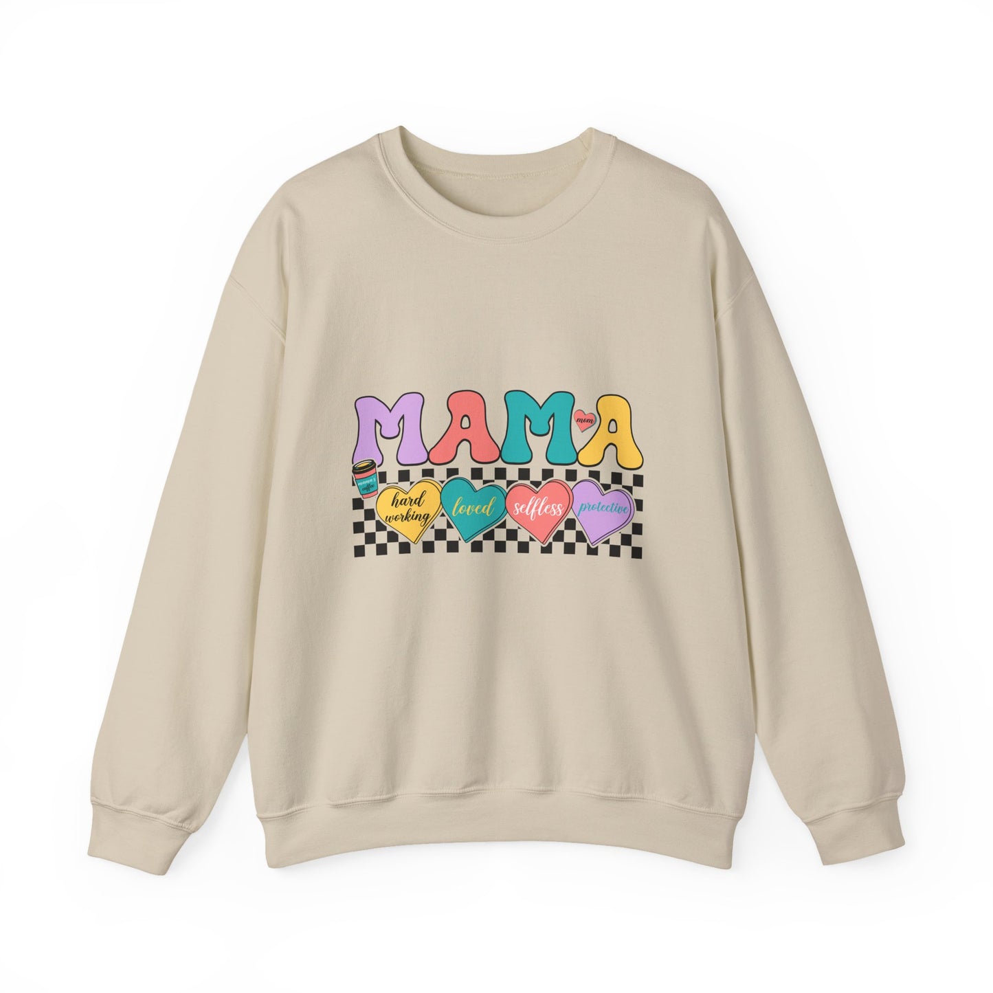 Colorful 'MAMA' Crewneck Sweatshirt, Cozy Gift for Moms, Mother's Day Apparel, Everyday Comfort Wear, Family Vibes