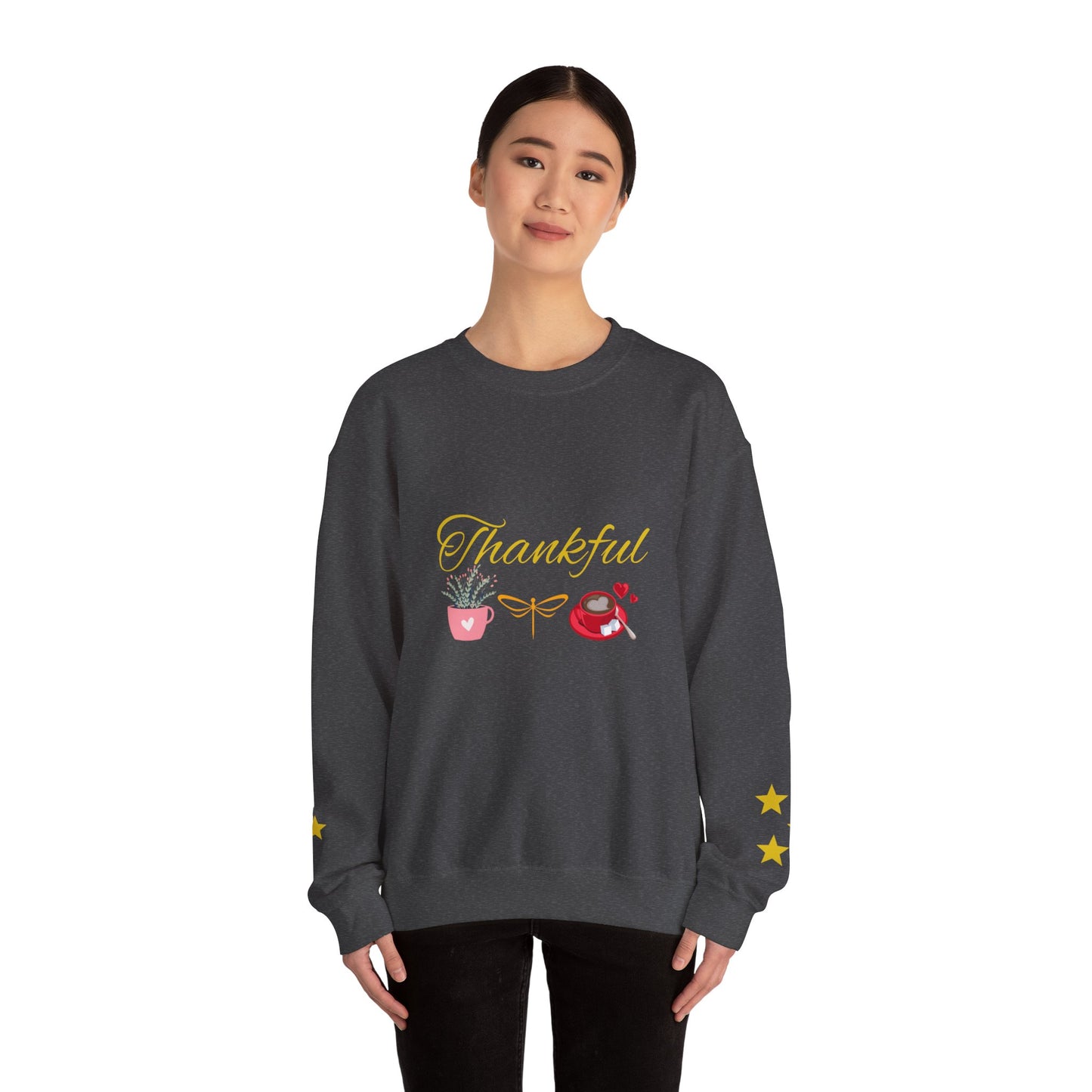 Thankful Crewneck Sweatshirt, Cozy Sweatshirt, Fall Fashion, Thanksgiving Gift, Unisex Crewneck, Everyday Casual Wear