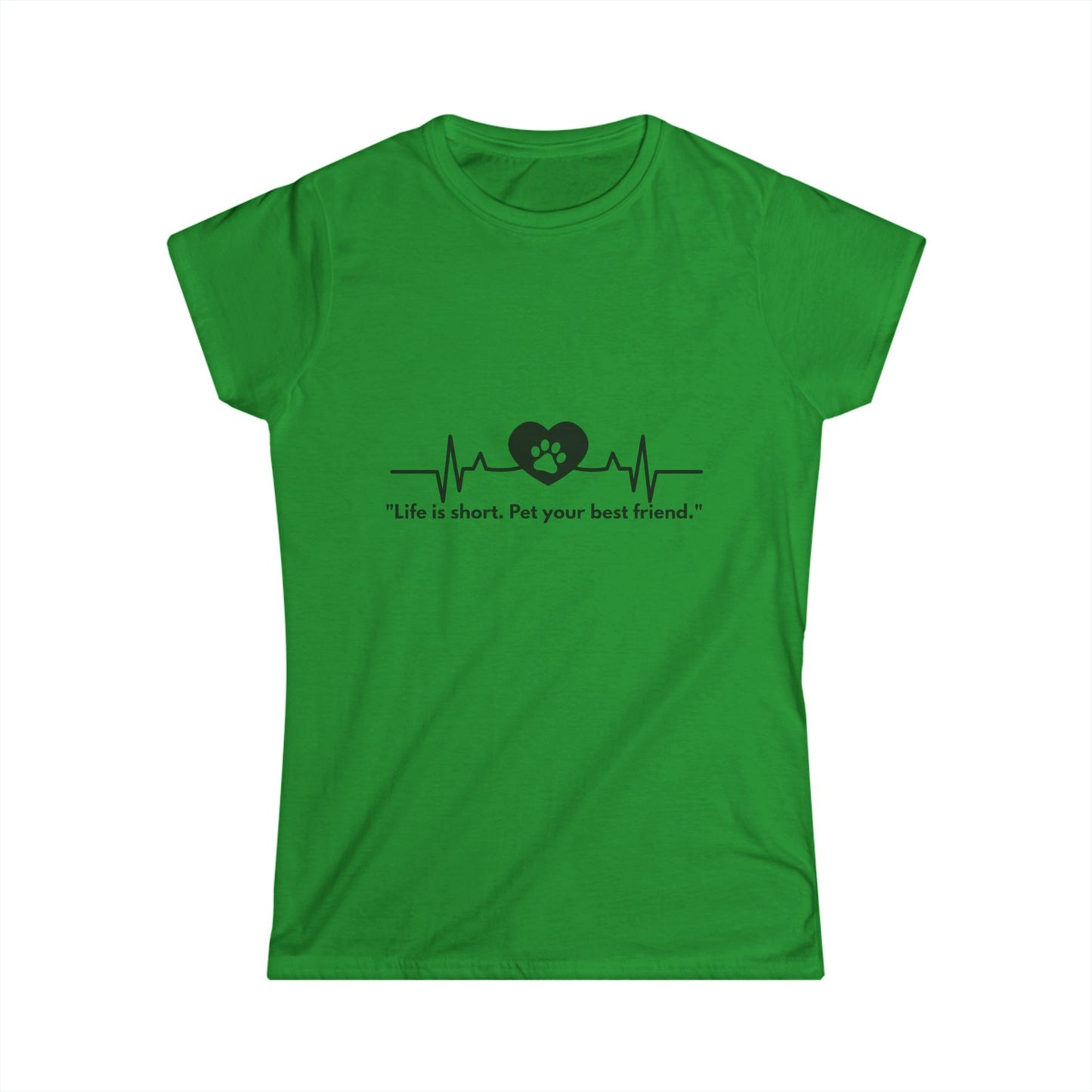 Heartfelt Pet Lover's Tee - Life is Short, Pet Your Best Friend, Cute Animal Shirt, Gifts for Pet Owners, Animal Lovers, Casual Wear