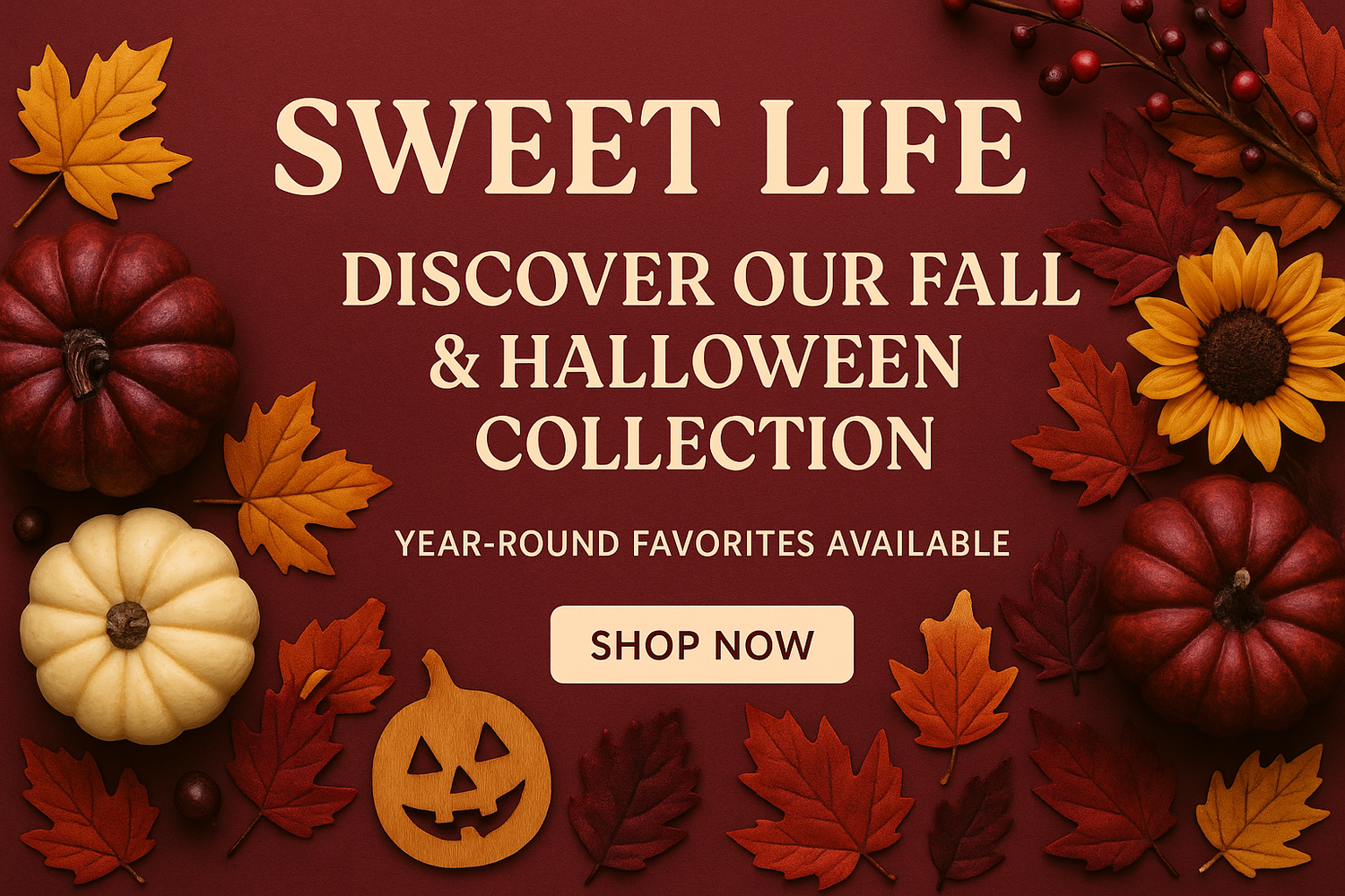 Banner Sweet Life con menos naranja