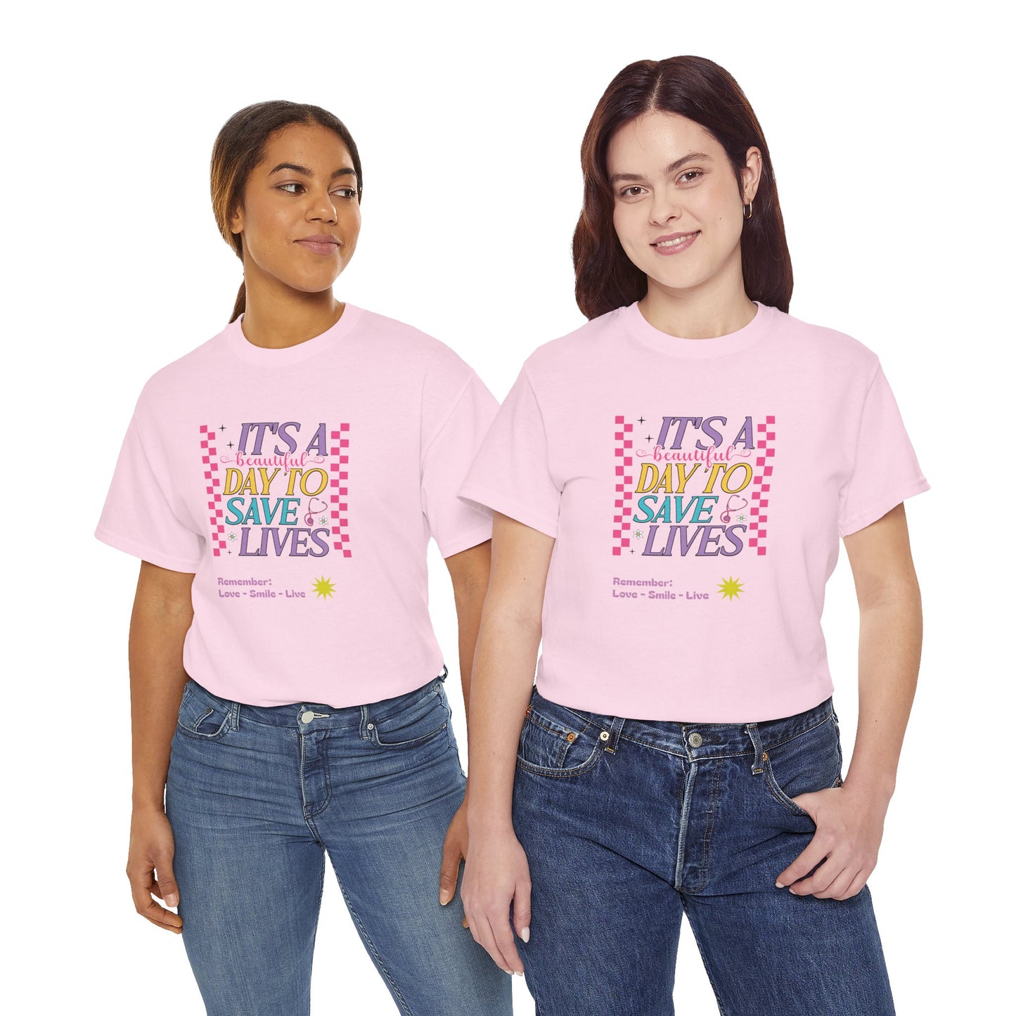 Stylish Reminder Tee: It's A Day To Save Lives, Unisex Heavy Cotton Tee for Awareness, Casual Wear, Gift for Friends, Unique Statement [...]