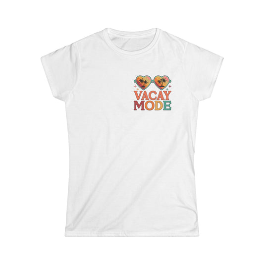 Vacay Mode Women's Softstyle Tee | Cute Vacation T-Shirt, Summer Top, Travel Shirt, Holiday Gift, Casual Wear