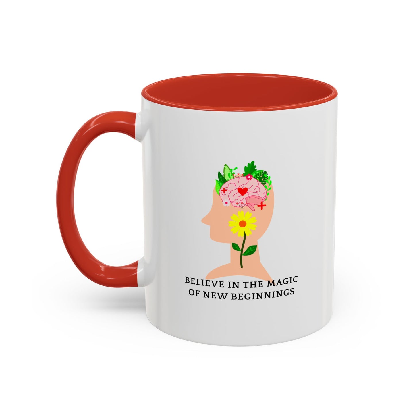 Inspirational Accent Coffee Mug - Believe in the Magic of New Beginnings, Motivational Cup, Gift for Dreamers, Housewarming Mug, [...]