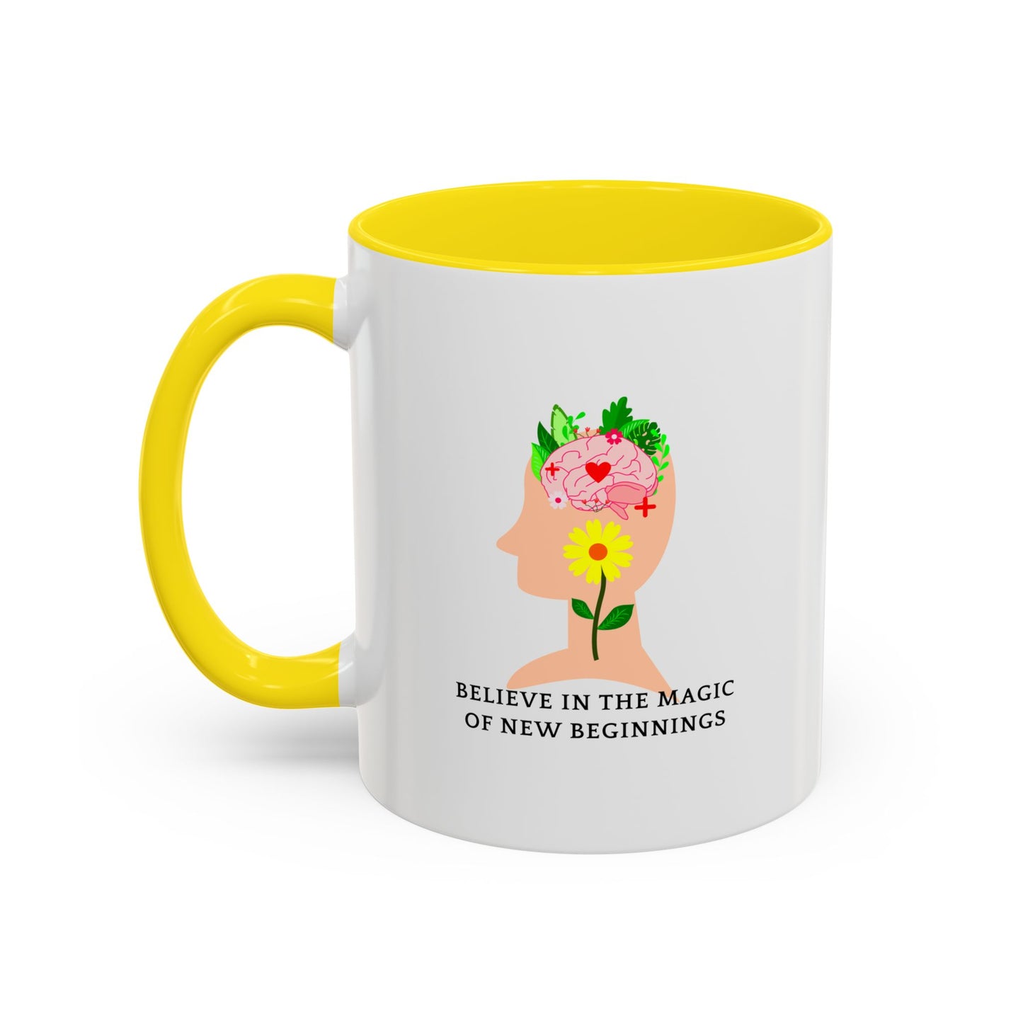 Inspirational Accent Coffee Mug - Believe in the Magic of New Beginnings, Motivational Cup, Gift for Dreamers, Housewarming Mug, [...]