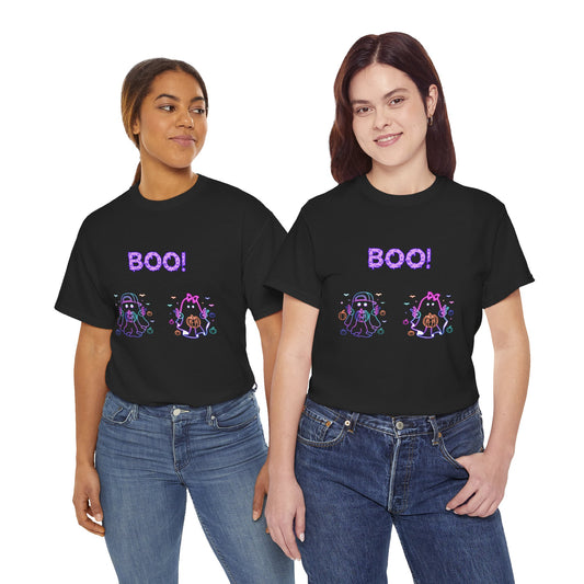 Spooky Halloween Tee, Fun Unisex T-Shirt, Halloween Party Outfit, Cute Ghost Design Shirt, Boo Halloween Tee