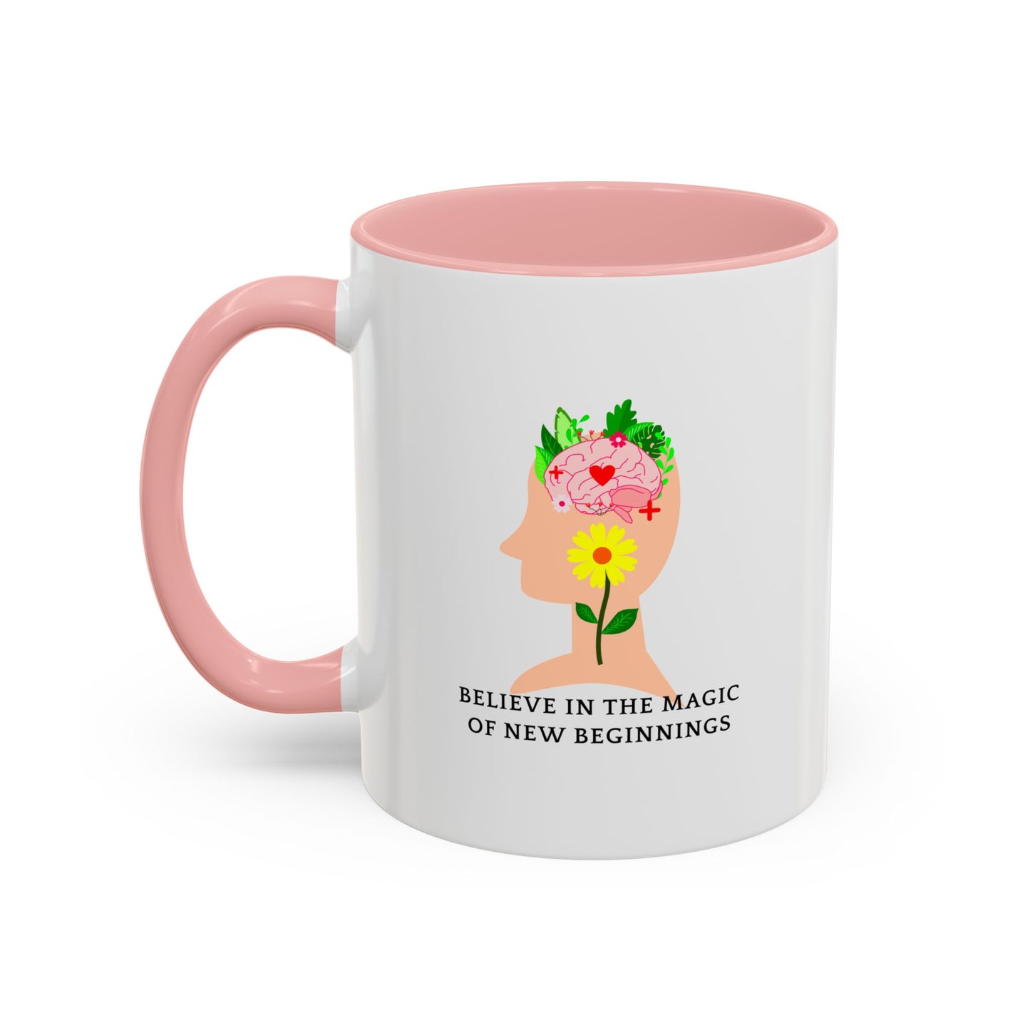 Inspirational Accent Coffee Mug - Believe in the Magic of New Beginnings, Motivational Cup, Gift for Dreamers, Housewarming Mug, [...]