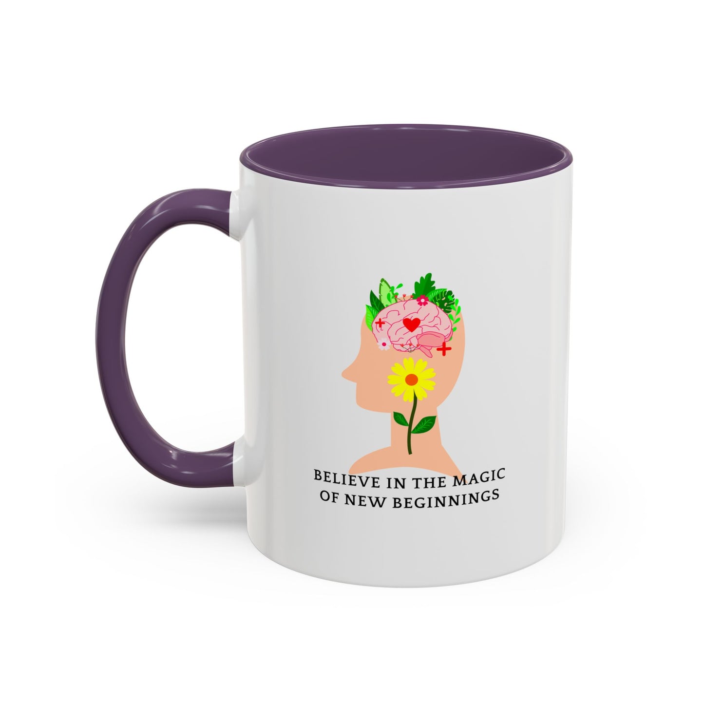 Inspirational Accent Coffee Mug - Believe in the Magic of New Beginnings, Motivational Cup, Gift for Dreamers, Housewarming Mug, [...]