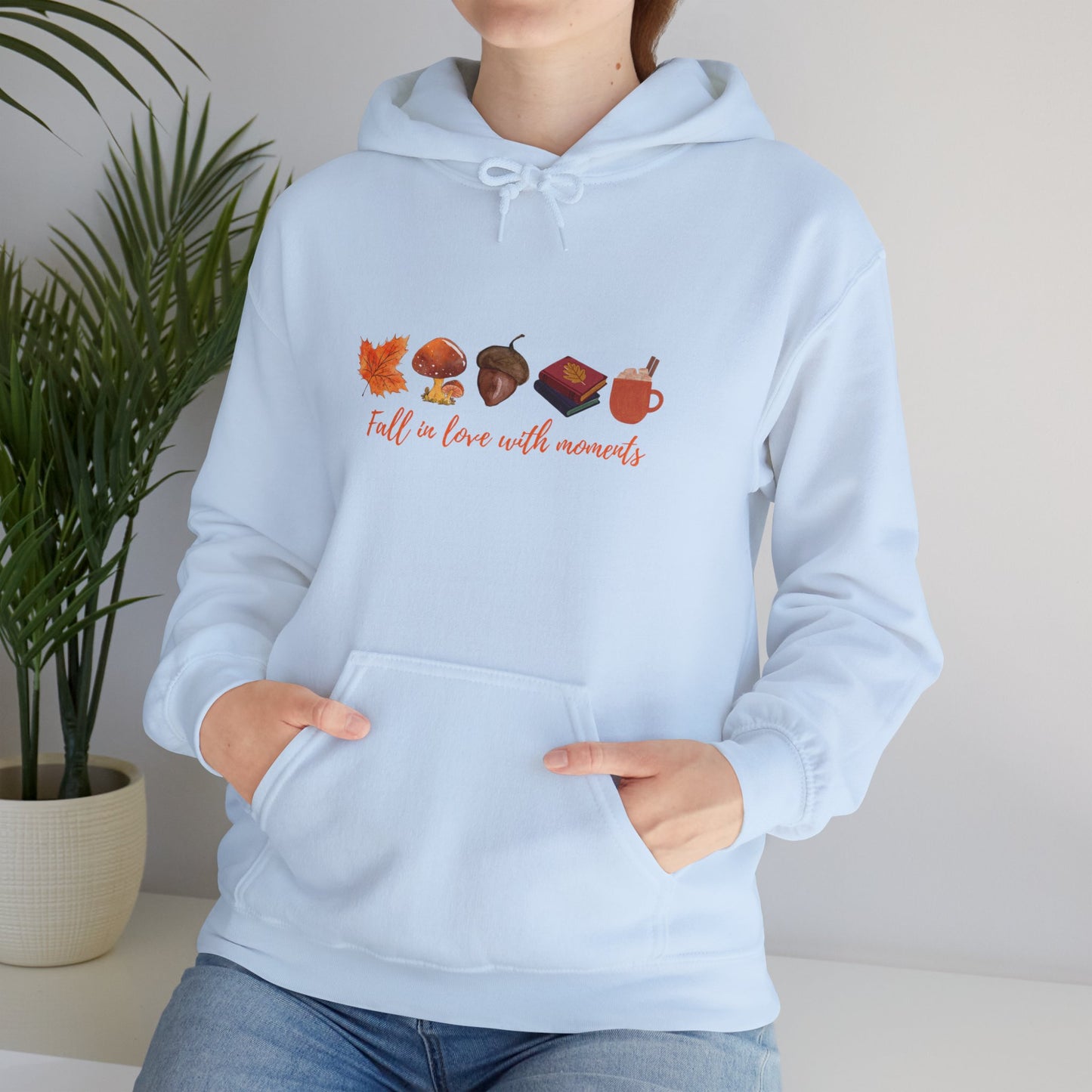 Cozy Fall Hooded Sweatshirt - Fall in Love with Moments - Unisex Outdoor Sweater, Autumn Fashion, Cozy Gift, Seasonal Wear, Ideal for [...]
