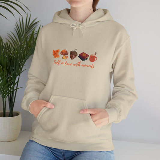 Cozy Fall Hooded Sweatshirt - Fall in Love with Moments - Unisex Outdoor Sweater, Autumn Fashion, Cozy Gift, Seasonal Wear, Ideal for [...]