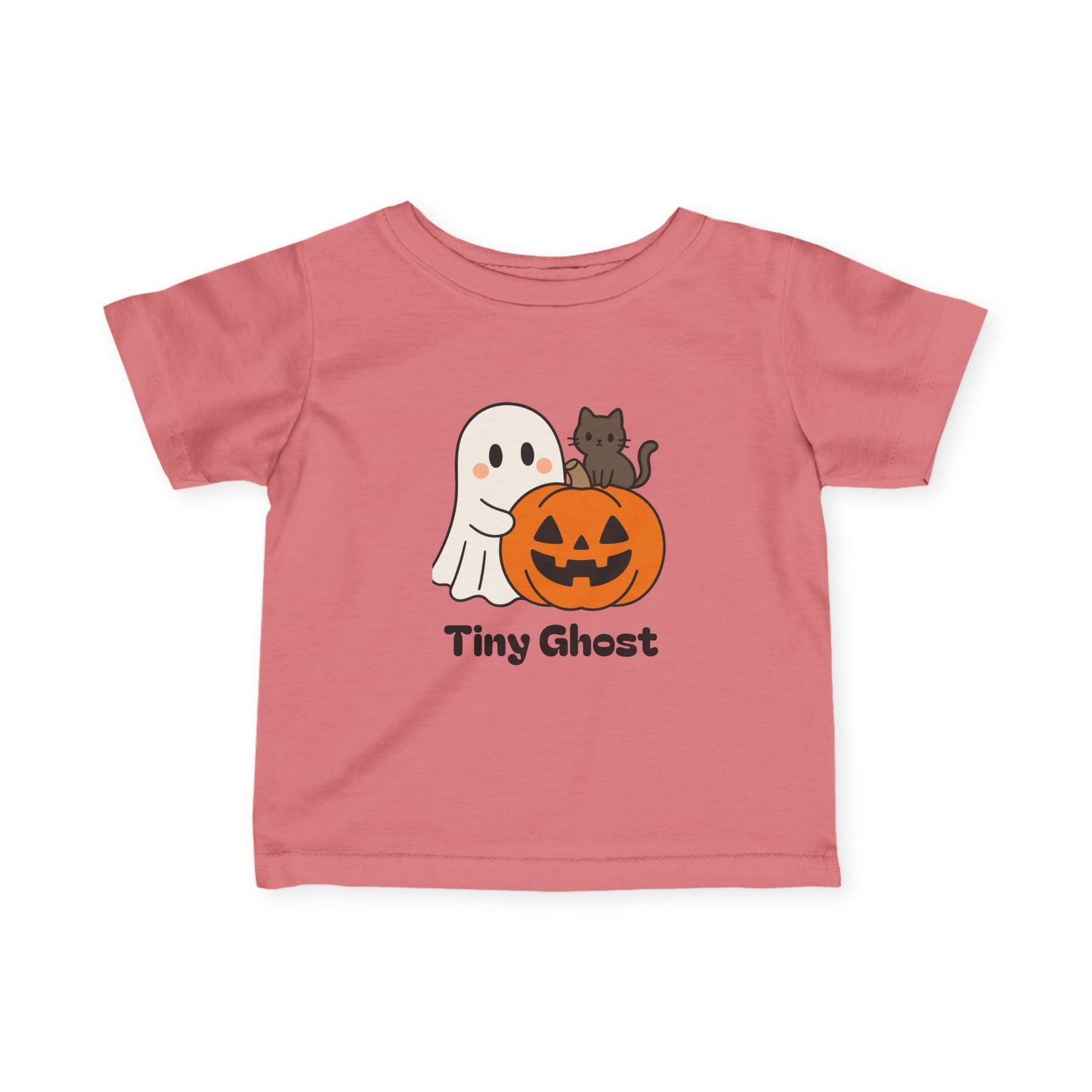 Adorable Halloween Infant Tee, Halloween Shirt, Ghost & Cat Outfit, Tiny Ghost Costume, Toddler Halloween Apparel