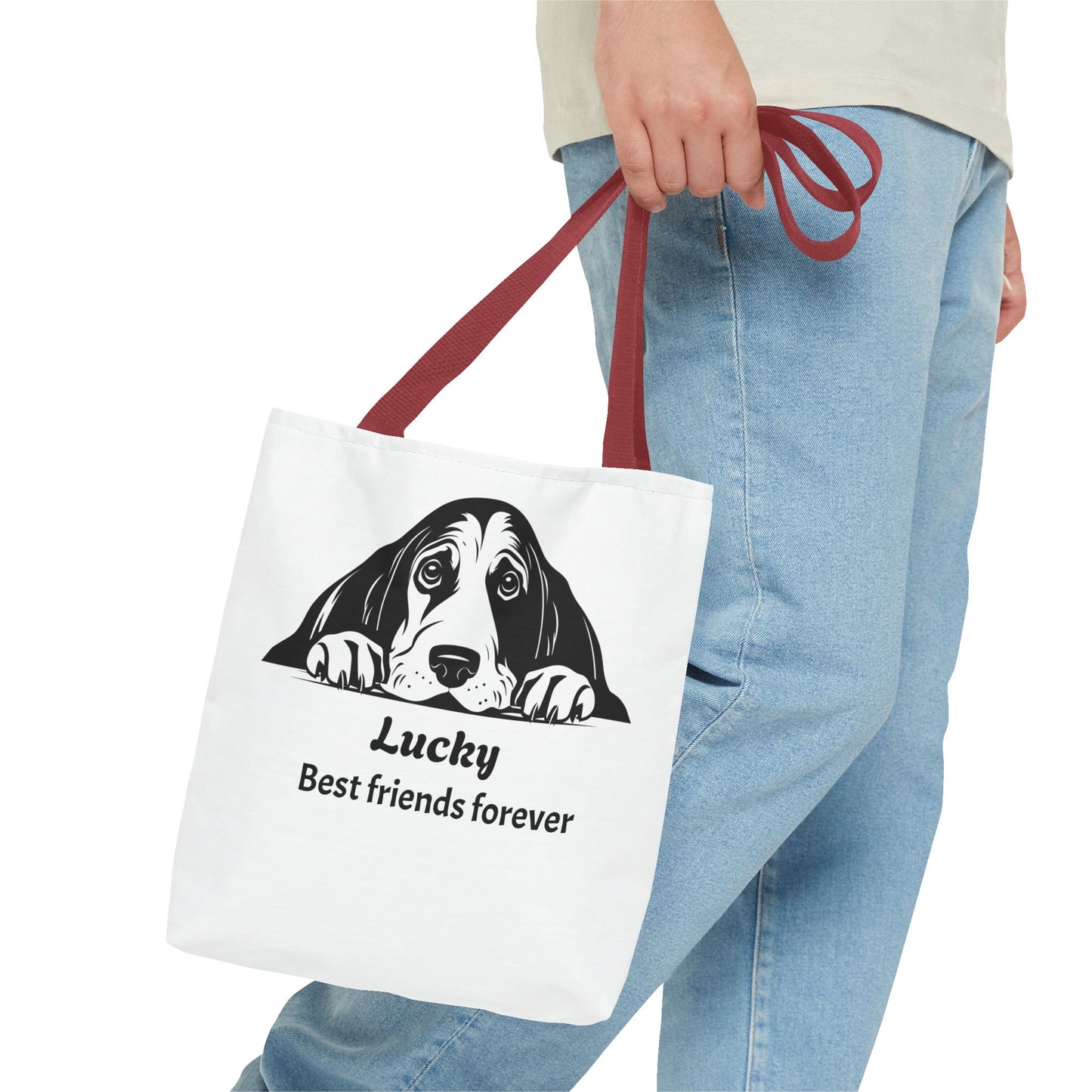 Lucky Dog Tote Bag - Best Friends Forever - Personalized Pet Lover Gift, Eco-Friendly Bag for Dog Owners, Cute Animal Lover Accessory
