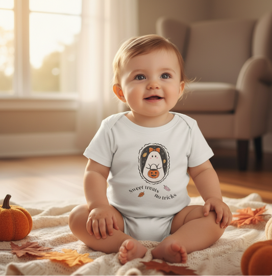 Adorable Infant Fine Jersey Tee – Sweet Treats No Tricks, Perfect for Baby Shower Gifts, Cute Nursery Wear, Halloween Outfits, Fun [...]