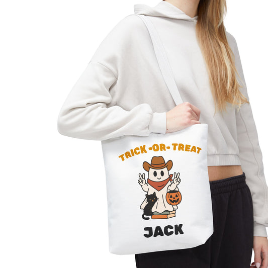 Halloween Tote Bag, Trick or Treat Bag, Funny Pumpkin Bag, Cute Halloween Accessory, Gift for Kids & Adults