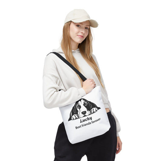 Lucky Dog Tote Bag - Best Friends Forever - Personalized Pet Lover Gift, Eco-Friendly Bag for Dog Owners, Cute Animal Lover Accessory