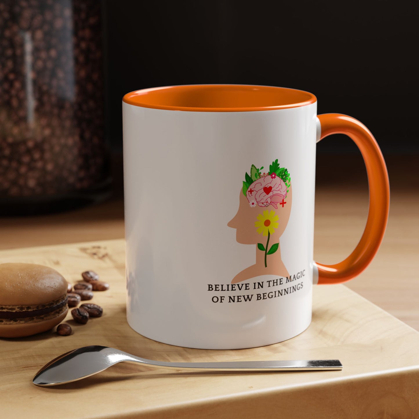 Inspirational Accent Coffee Mug - Believe in the Magic of New Beginnings, Motivational Cup, Gift for Dreamers, Housewarming Mug, [...]