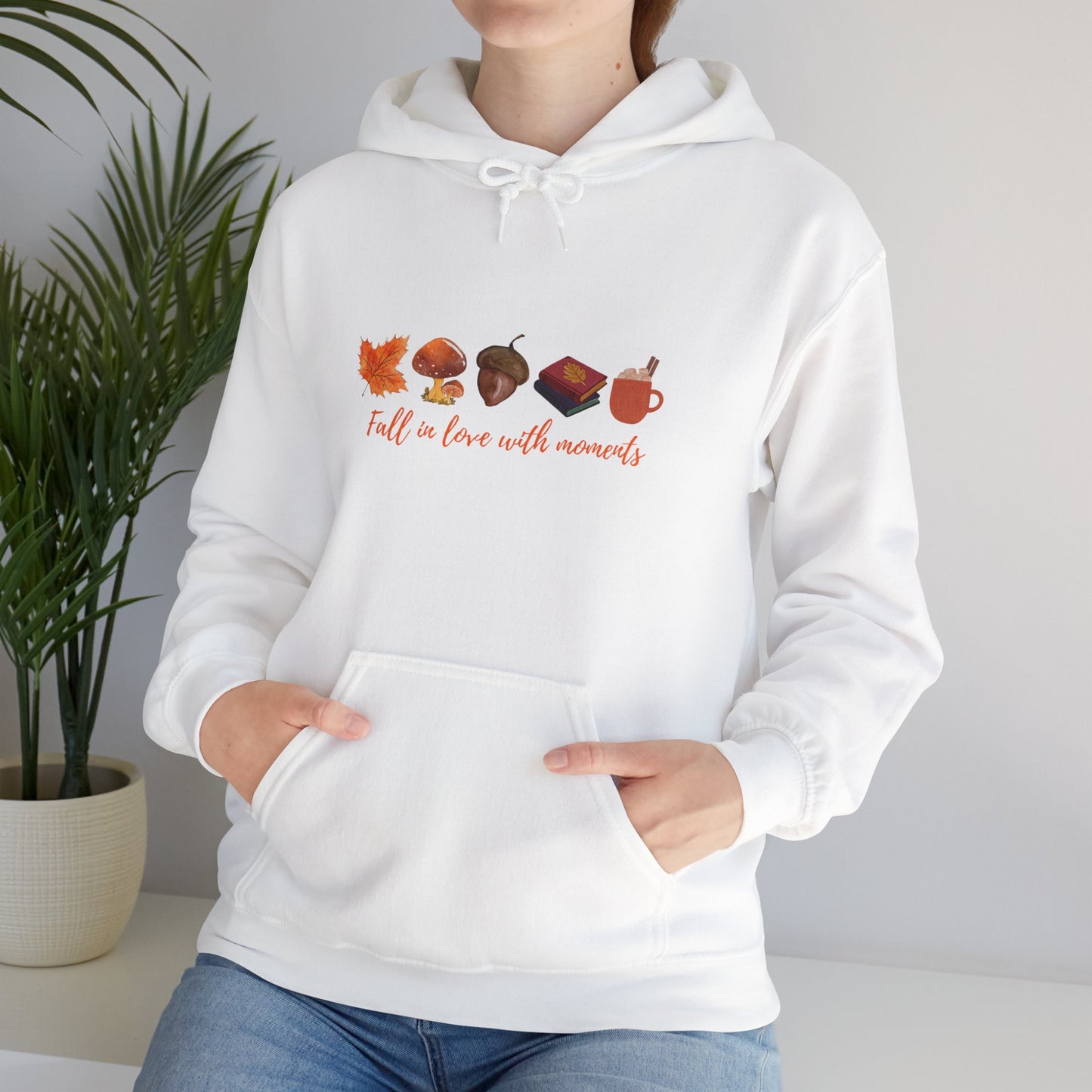 Cozy Fall Hooded Sweatshirt - Fall in Love with Moments - Unisex Outdoor Sweater, Autumn Fashion, Cozy Gift, Seasonal Wear, Ideal for [...]
