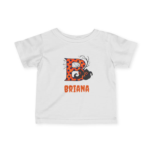 Personalized Halloween Infant Tee, Cute Baby T-Shirt, Custom Baby Clothes, Toddler Costume Top, Spooky Season Gift, Fall Baby Outfit