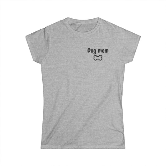 Fun Bulldog Graphic Women's Softstyle Tee, Pet Lover Gift, Casual Outfit, Dog Mom Shirt, Birthday Gift