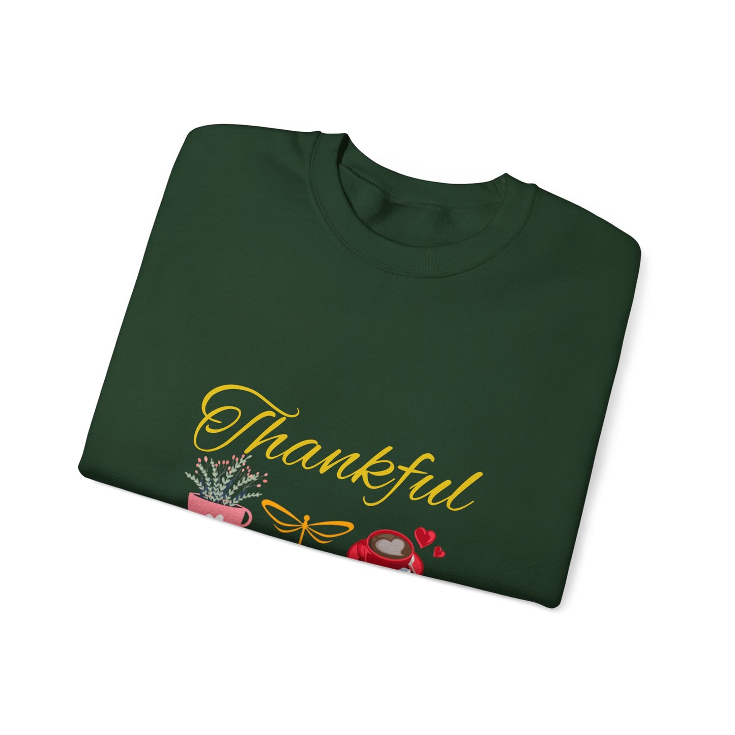 Thankful Crewneck Sweatshirt, Cozy Sweatshirt, Fall Fashion, Thanksgiving Gift, Unisex Crewneck, Everyday Casual Wear