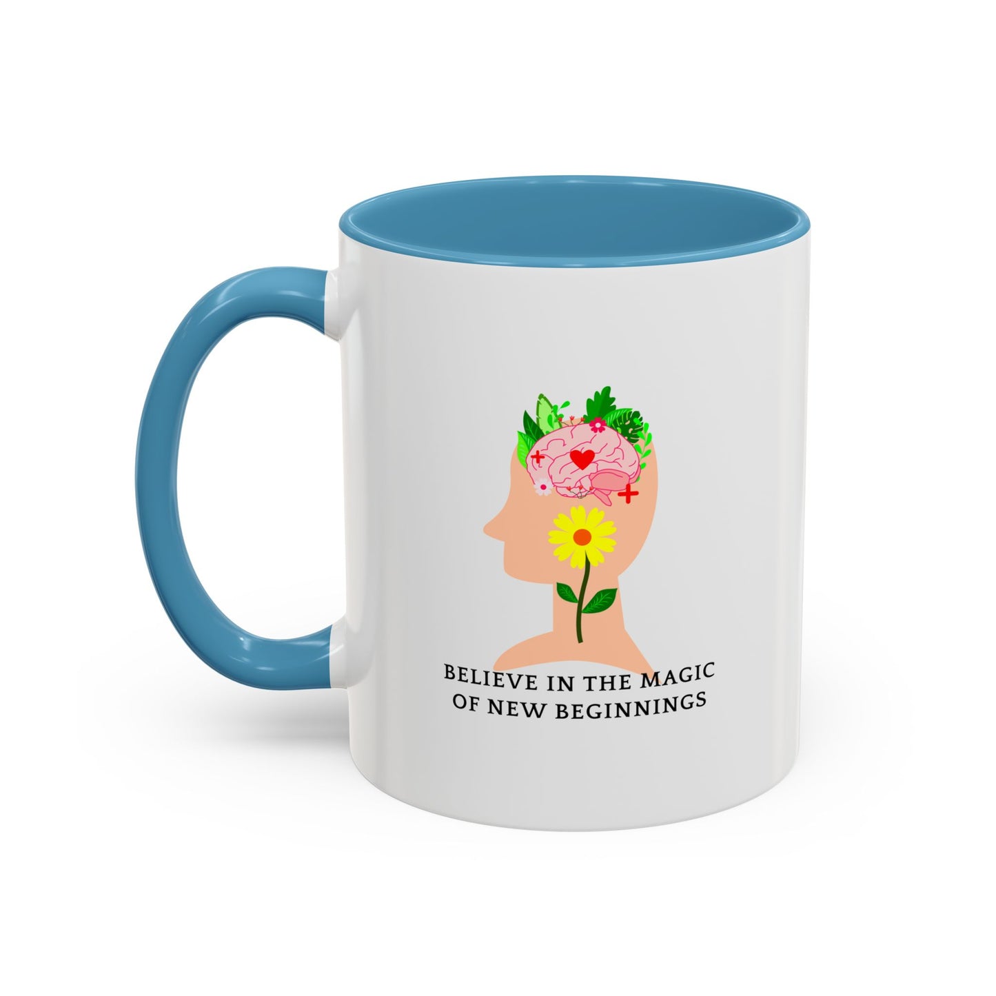 Inspirational Accent Coffee Mug - Believe in the Magic of New Beginnings, Motivational Cup, Gift for Dreamers, Housewarming Mug, [...]