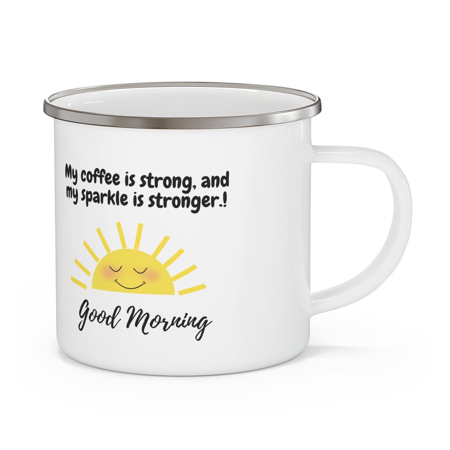 Good Morning Enamel Camping Mug - Cheerful Coffee Campware, Unique Gift for Outdoorsy Friends, Summer Picnics, Inspirational [...]