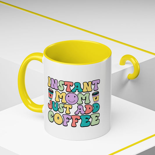 Colorful Mom Coffee Mug - Perfect Gift for Mothers, Cute Coffee Lover's Mug, Fun Kitchen Decor, Inspirational Morning Coffee Cup