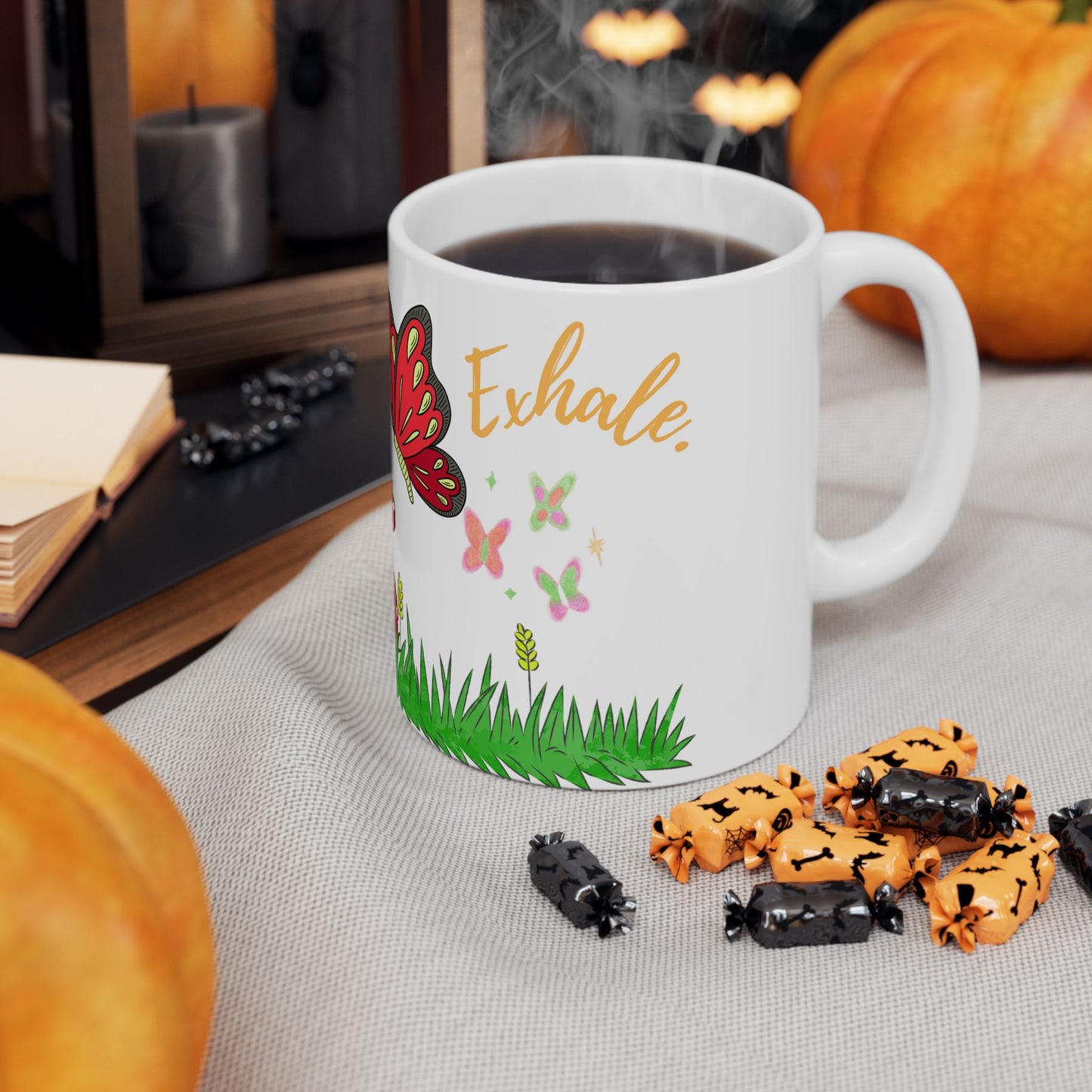 Whimsical Butterfly & Mushroom Ceramic Mug, Cute Gift for Nature Lovers, Spring Decor, Garden Party, Birthday Present, Eco-Friendly [...]